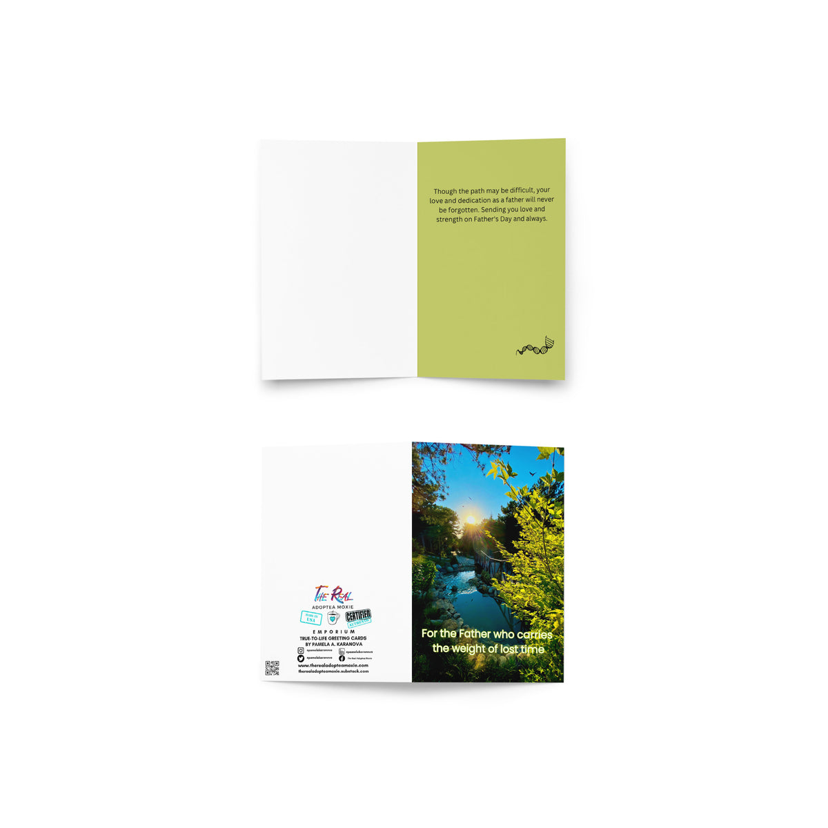 For The Father Who Carries The Weight of Lost Time Father's Day Greeting Card